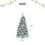 Arbre de Noël enneigé épinette 6 pi avec pommes de pin, arbre de Noël artificiel avec 403 pointes de branches, branches mixtes en PE et PVC, 250 lumières DEL multicolores, 11 modes de clignotants, décorations des Fêtes