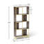 Bibliothèque industrielle avec touche rustique, pour des environnements polyvalents, bibliothèque en bois, petites pièces asymétriques