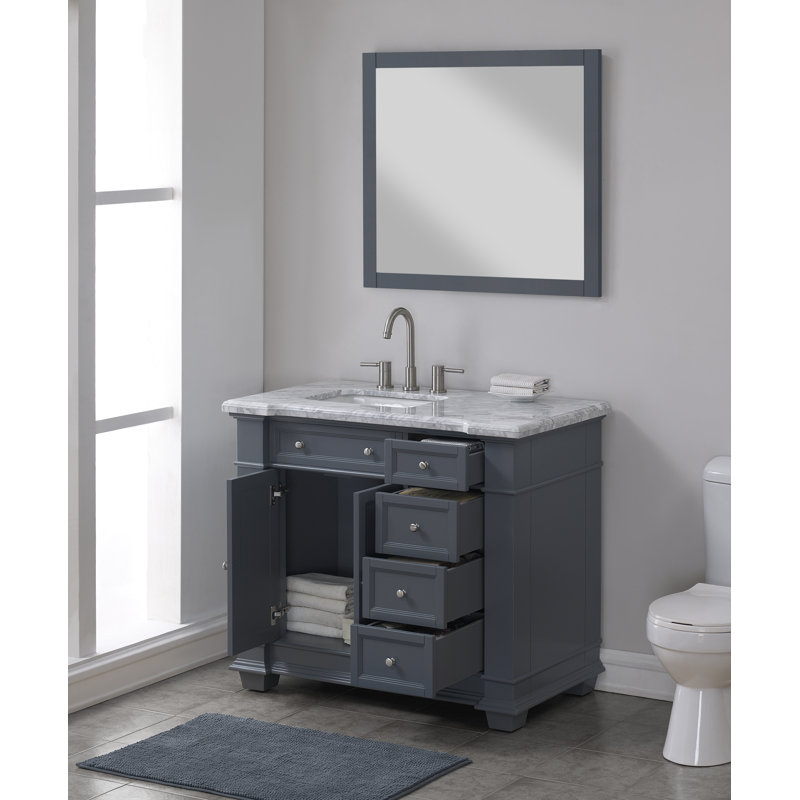 Riccardo 42" Single Bathroom Vanity Set, Gray