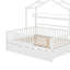 Lit double en bois avec tablette et lit gigogne