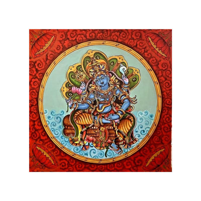 Chat Chathuhuja, Vishnu | Acrylique sur toile | Par Ramesh Talabathula
