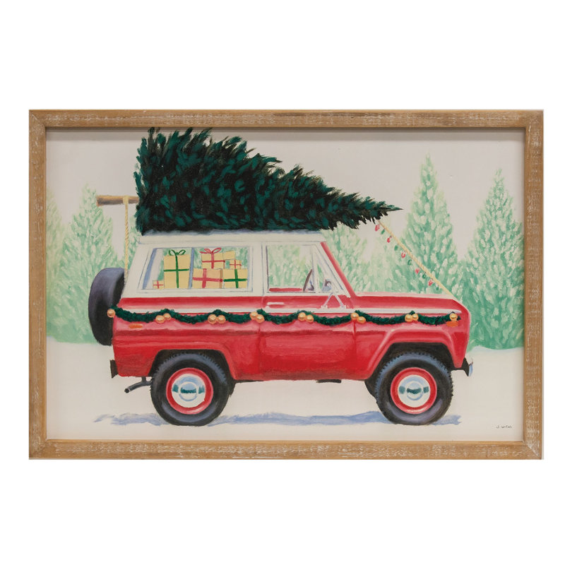 Décoration murale camion en bois Home for the Holiday