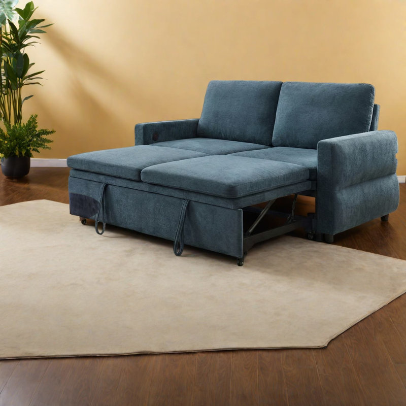 Multifunctional Sofas 62.75 Inch Chenille Modern Sleeper For Home