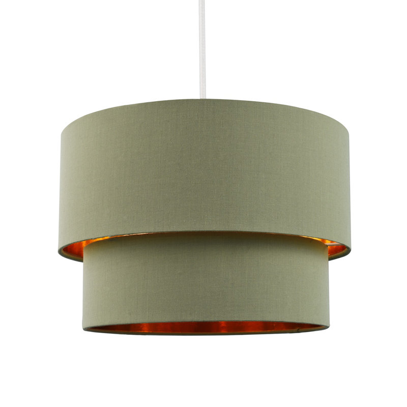 Cotton Drum Pendant Shade ( Screw On ), 20" H x 30" W x 30" D, Green