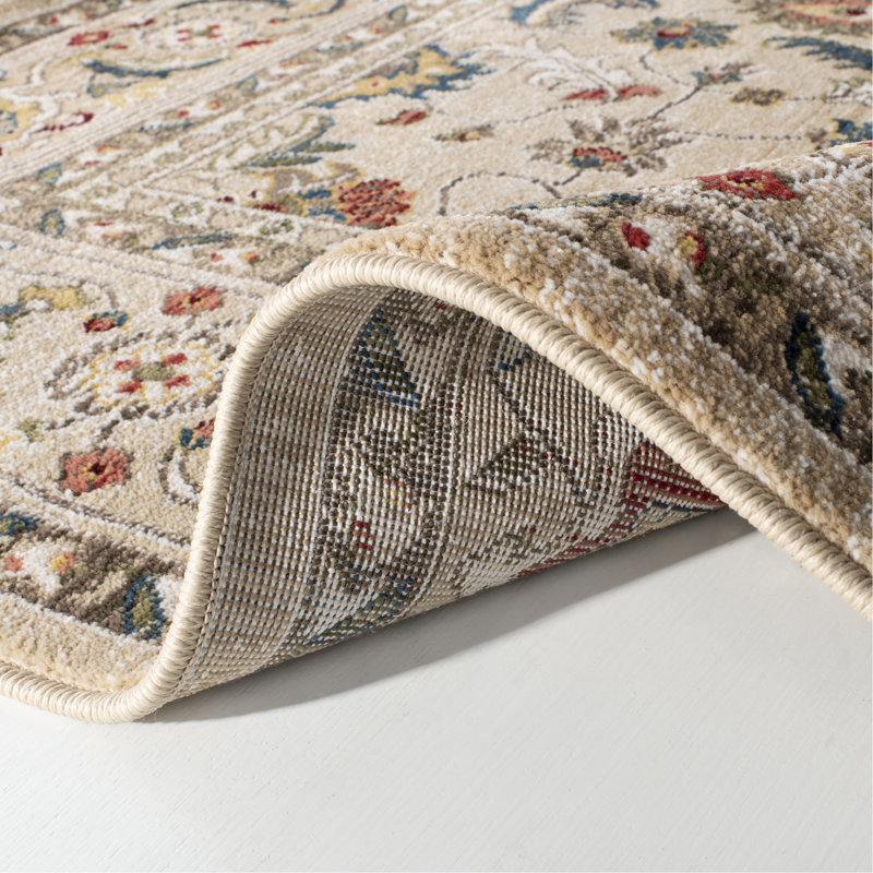 Tapis beige / multicolore tissé à plat en polypropylène Tristan par Ralph Lauren, Rectangle 2 pi 2 po x 4 pi
