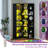 Naaliyah 6 Tier Corner Bookshelf, Bookcase With LED Light, L-Shaped Storage Bookcase For Home Office, Living Room-1181382037