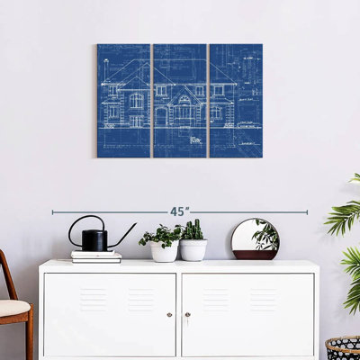 Ensemble de 3 planches maison sur toile
