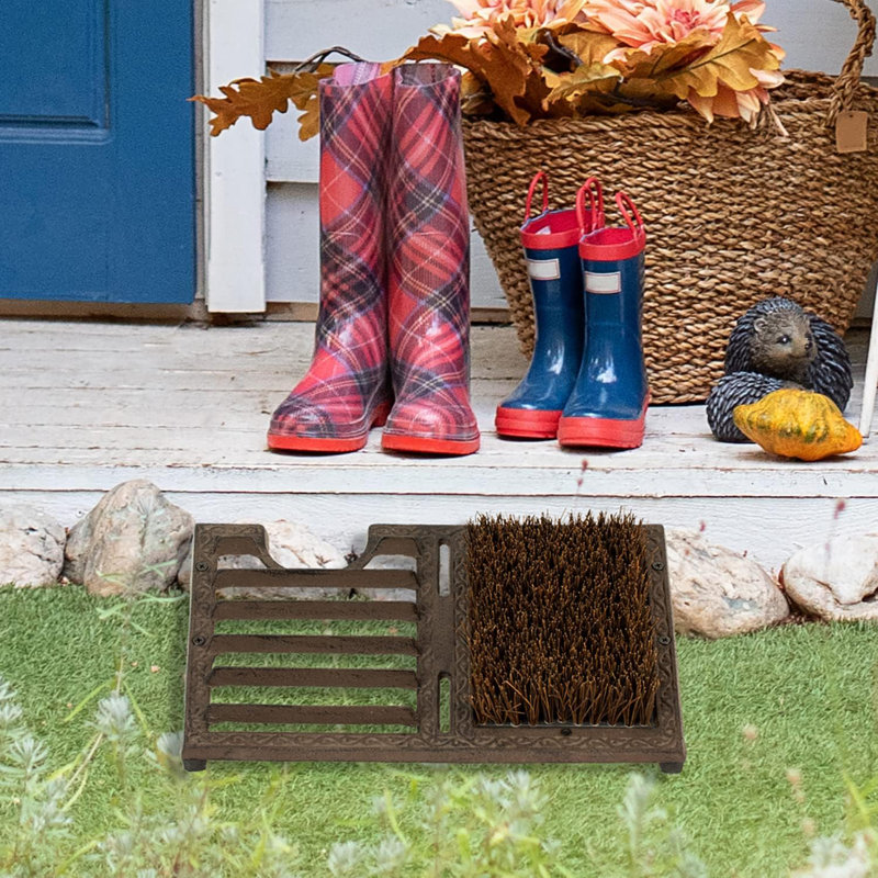 Grattoir à chaussures en fonte pour l'extérieur