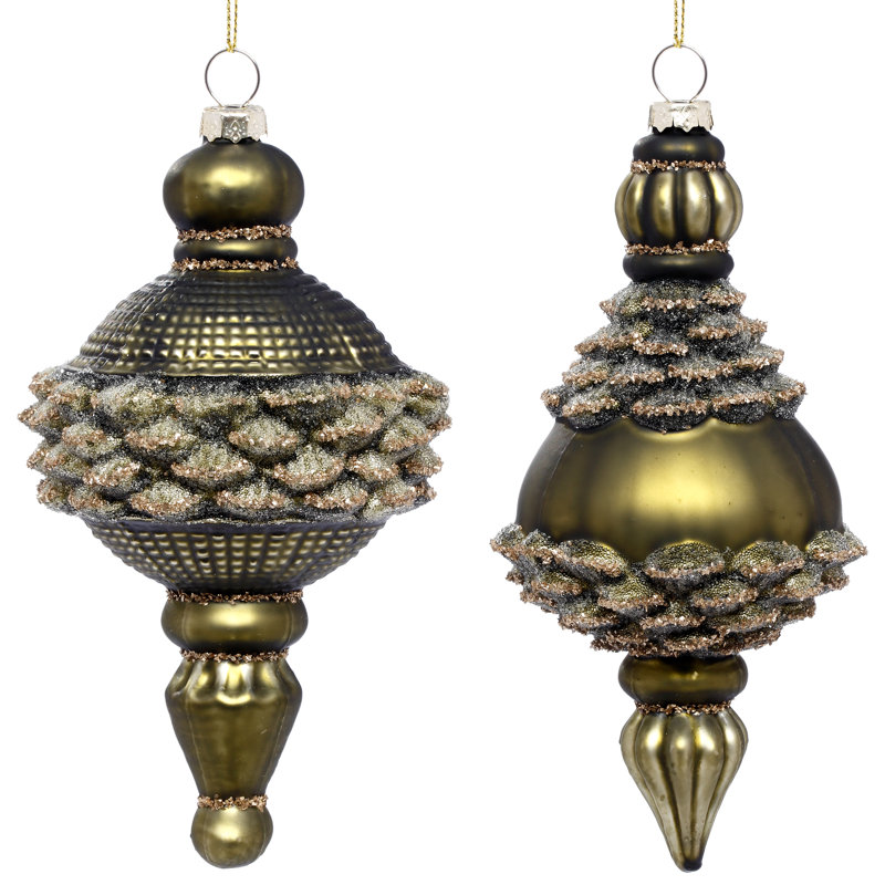 Ornement antique antique, ensemble de 6 - 6,5 po