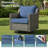 Arlene 8-Person Outdoor Wicker Family Party Conversation Set With Swivel Chairs And 45.7" Coffee Table-289630663