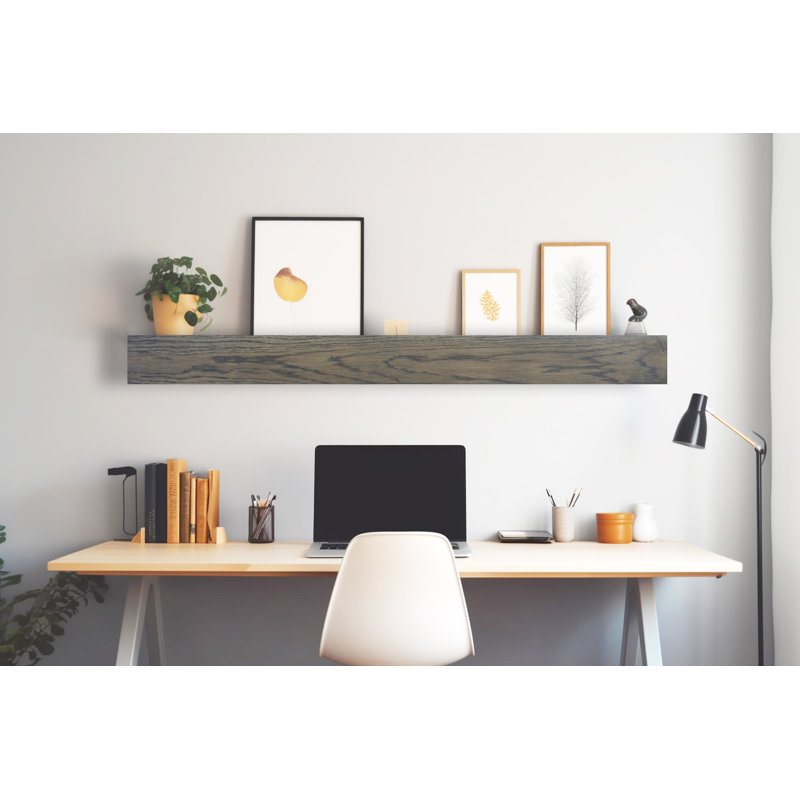 Krystallynn Oak Solid Wood Accent Shelf, 6" H x 46" W x 5" D
