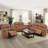 Ilkeston 3-Piece Manual Reclining Faux Leather Living Room Set with Built-in Cupholder-94679024