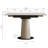 Retractable Rock Slab Folding Dining Table, Modern Square Expandable Table With Leather-Wrapped Stainless Steel Base, Dual-Purpose Space Saving Kitchen Table For Small Apartments
