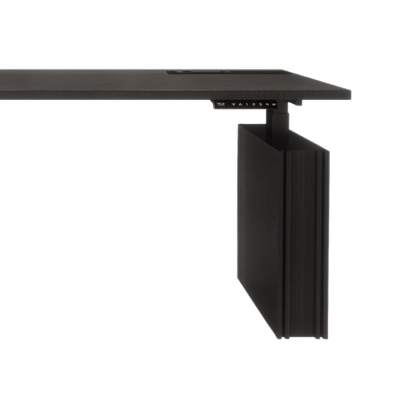 Bureau à hauteur réglable pour le bureau à domicile, Noir, H 53,94 po x l 86,61 po x P 31,5 po