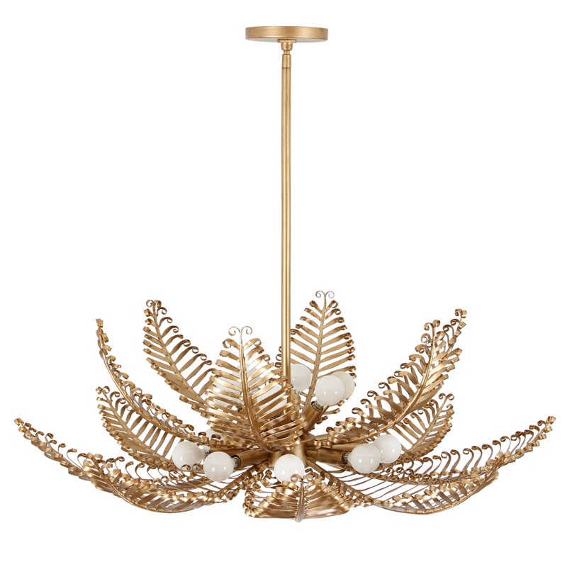 Lustre moderne en or 14 lumières (40 watts) 36 lumières Fern