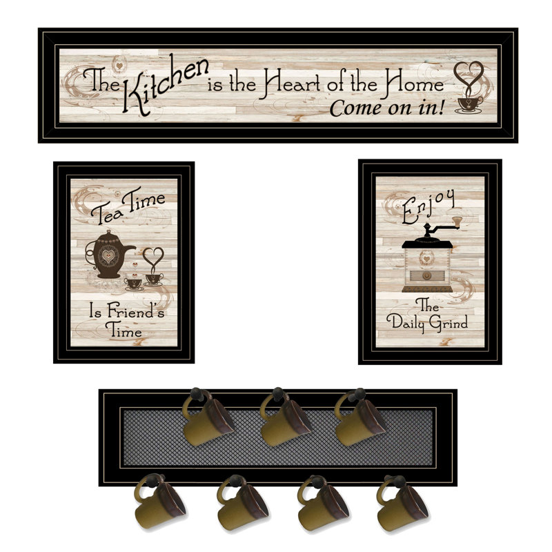 "Kitchen Collection IV" 4-Piece Vignette With 1-(7Pegs) Mug Rack
