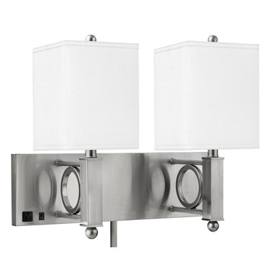 Steel Plug-in Armed Sconce