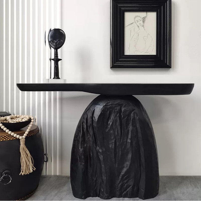 Console simple de style Wabi-sabi, H 31,5 po x l 47,2 po x P 13,8 po