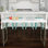 Table pliante réglable - Table de service portative en plastique de 4 pieds avec 2 réglages de hauteur - Sièges d'intérieur et d'extérieur de Lavish Home (Blanc)