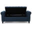 Banc de rangement avec capitonnage à boutons profonds, accoudoirs roulés et rangement polyvalent pour une vie moderne-334734680
