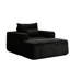 Fauteuil en velours côtelé avec repose-pieds amovible pour salon, sans assemblage, chambre à coucher noire de 62,5 pouces, repose-pieds et coussin-121108855