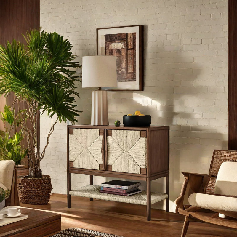 Armoire d'appoint moderne en bois massif