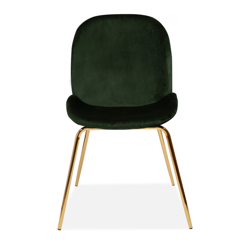 Wintershoven 121.9cm H Velvet Upholstered Side Chair, Green