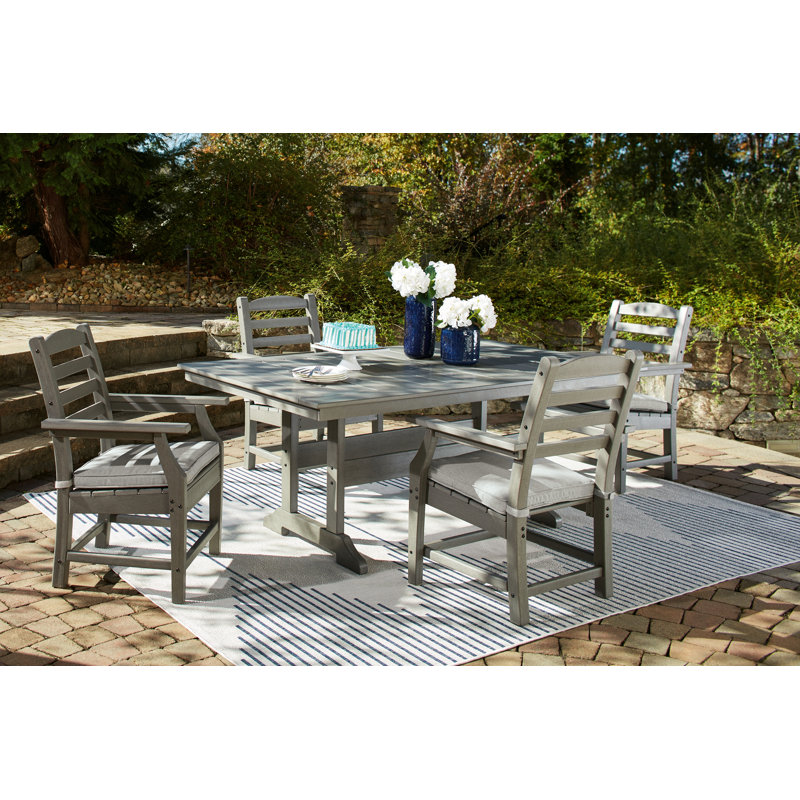 Table de salle à manger d'extérieur avec 4 chaises Visola