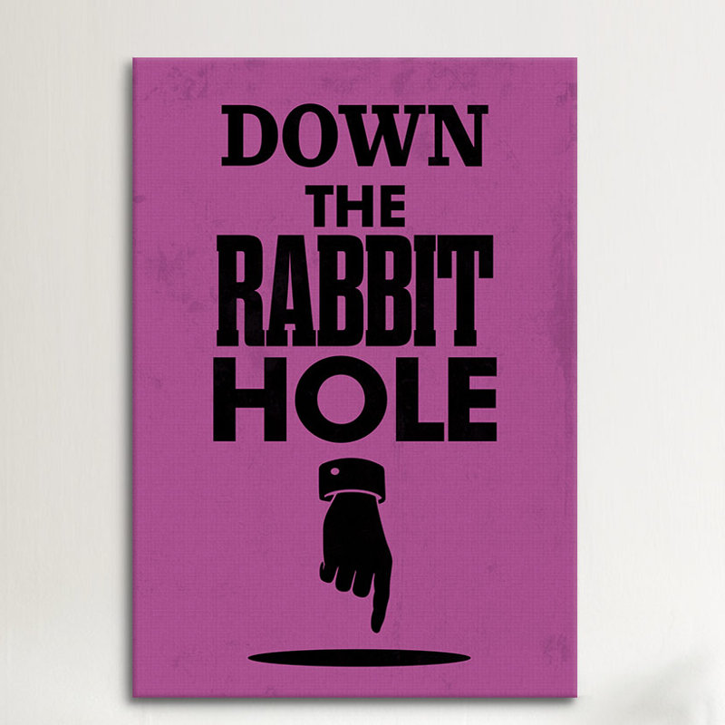 Albree Modern Rabbit Hole Graphic Art on Canvas, 26" H x 18" W x 1.5" D