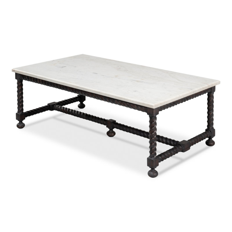 Barley Glass Top Single Coffee Table