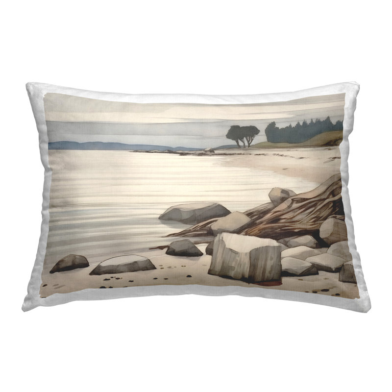 Coussin décoratif Beach Beach View par Petal Prints Design