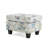 Upholstered Ottoman, Beige & Blue