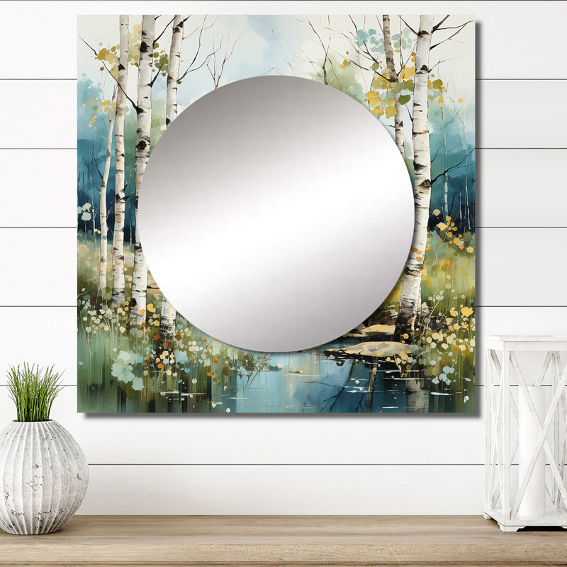 Art mural miroir de salon Deijon, 23 po x 23 po