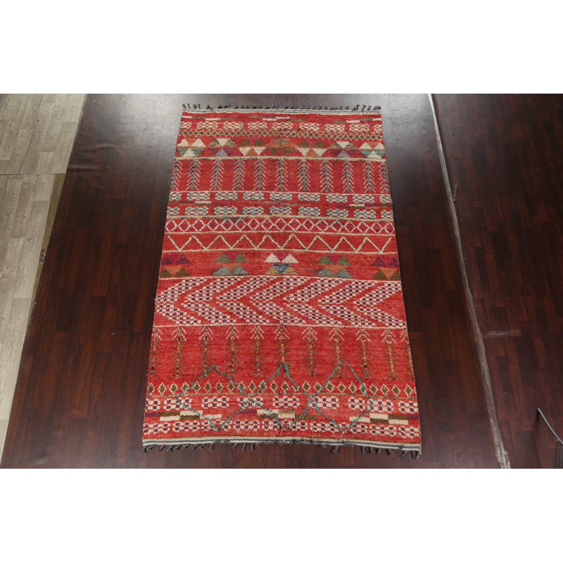 One-of-a-Kind 6'10" X 10'10" Wool Area Rug in Red