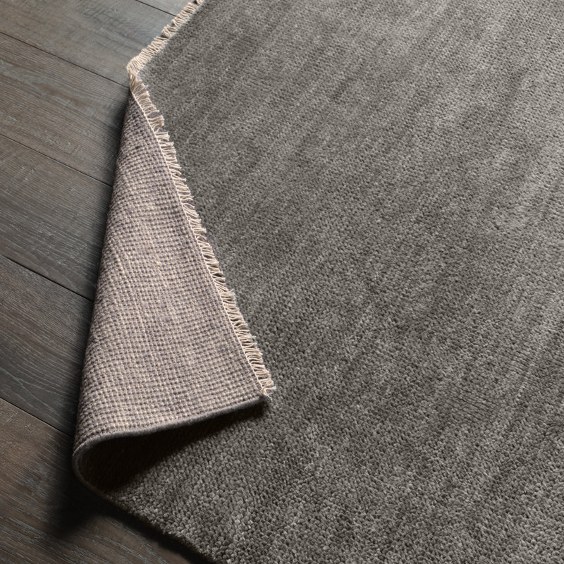 Jaipur Living Origin SAG10 Handknotted Solid Dark Gray Area Rug (6'x9'), Rectangle 8' x 10'