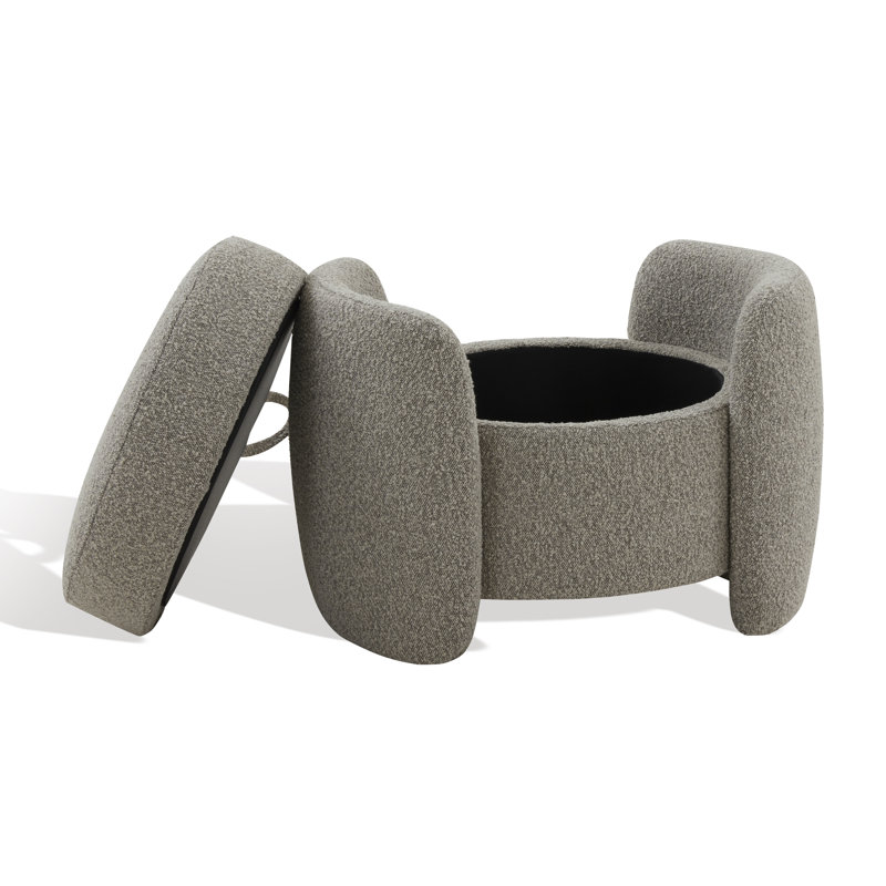 Samari Upholstered Ottoman, Light Brown