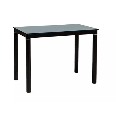 Gemius Glass Top Metal Base Dining Table