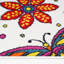 Tapis blanc / rose à motif floral Kindig-29180316