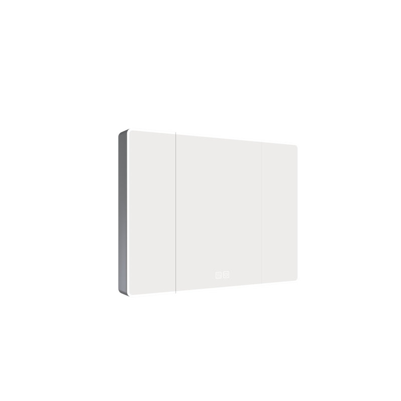 Miroir en aluminium pour pharmacie avec lumières DEL et fonction de désembuage