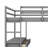 Loft Bed with Built-in Desk with Two Drawers, and Storage Shelves and Drawers-102409165-102409167