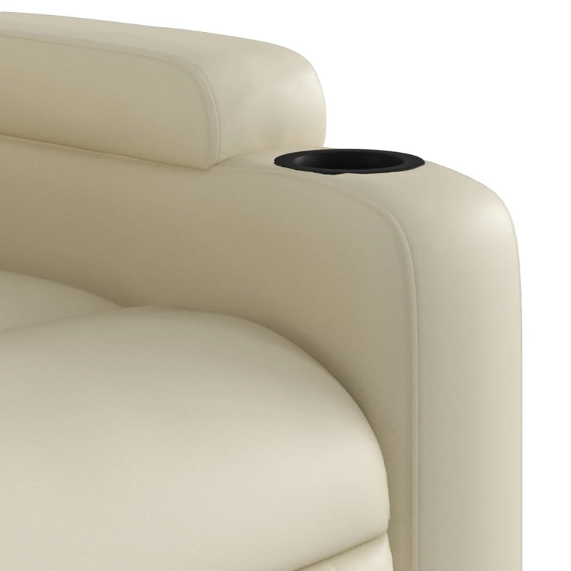 Fauteuil de massage en faux cuir, Similicuir crème