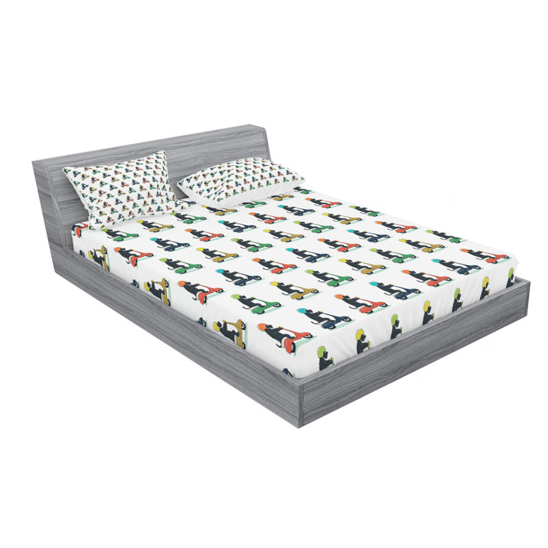 Microfiber Sheet Set, Queen Sheet Set with Fitted Sheet