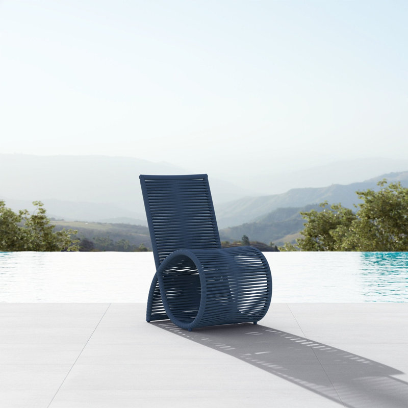 Wave Dining Chair, Matte Saphire/Midnight Blue