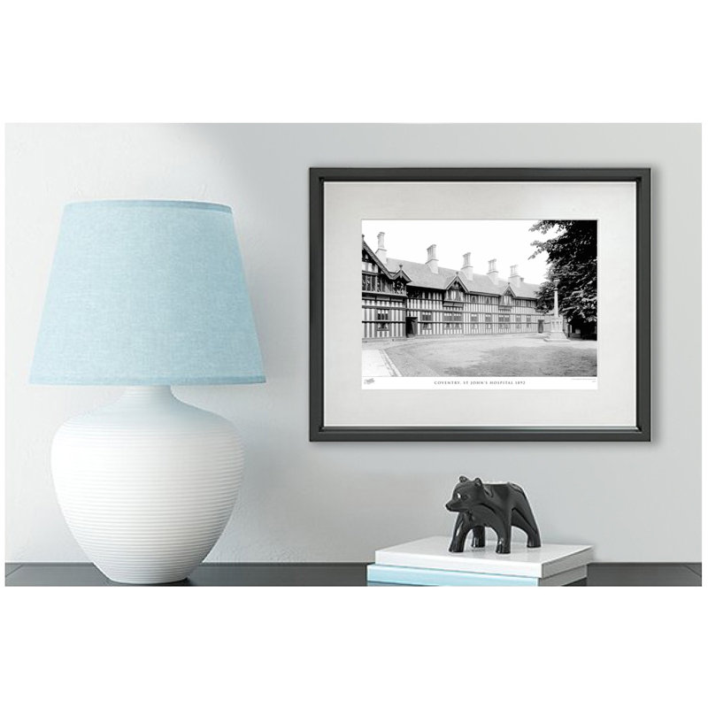 Coventry, St John's Hospital 1892 - Single Picture Frame Print, 28cm H x 36cm W x 2.3cm D