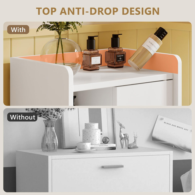 Engineered Wood Freestanding Linen Cabinet