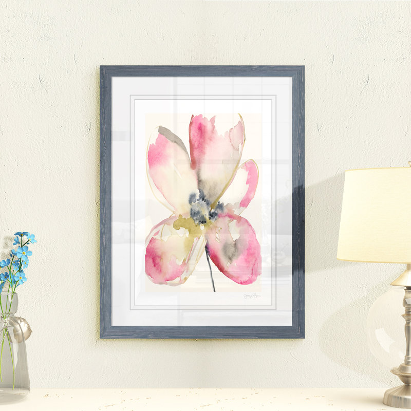 « magenta pétales ii » par paul cezanne-cadre photo, reproduction d’art, H 28 po x l 38 po x 1,25 po, Blanc