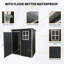 Remise de rangement en résine de style classique Morrow avec portes verrouillables et fabrication robuste-117887908-117887912