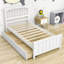 Lit plateforme simple avec tiroirs et rangement-148008440