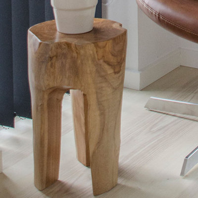 Rain Solid Wood Accent Stool