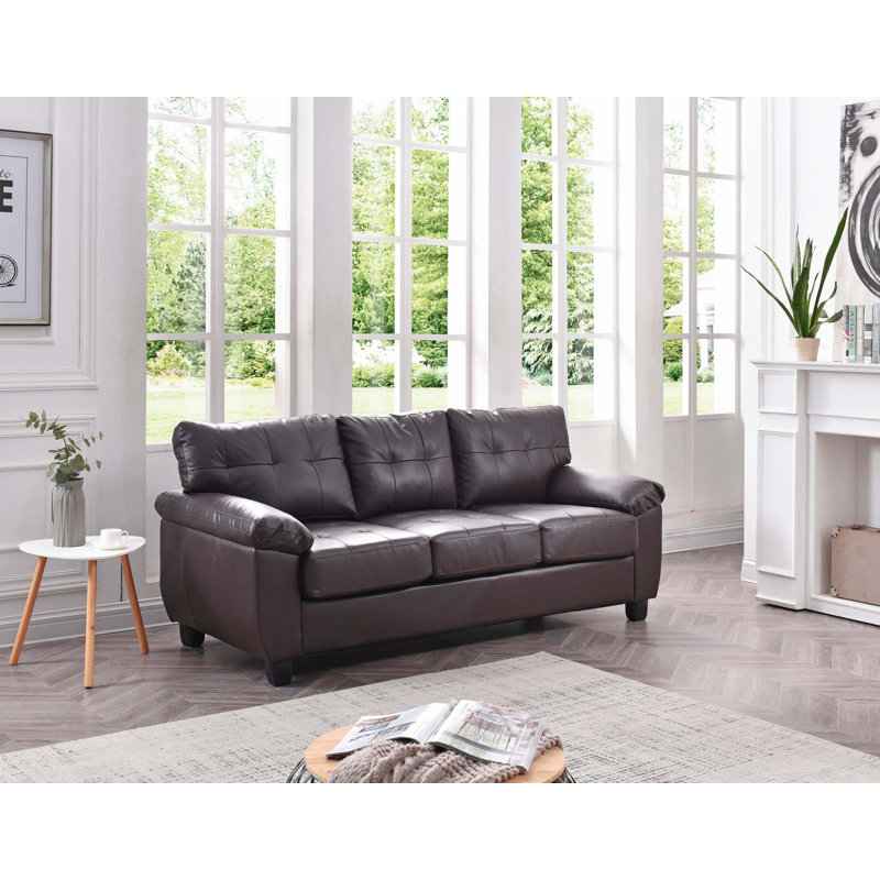 78" PU Sofa, Beige